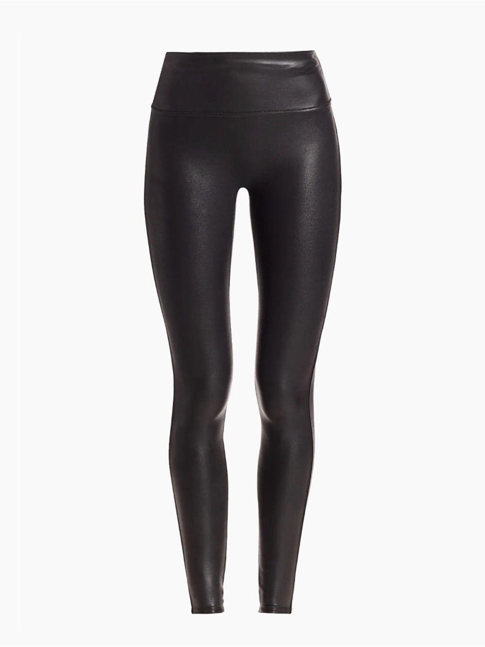 SPANX Faux Leather High-Waist Leggings — Black Medium Tall
